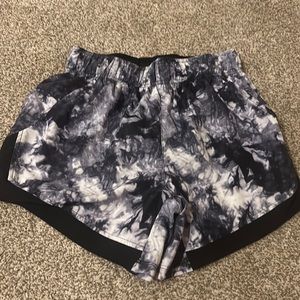 Athletic works tie-dye shorts. Lined.